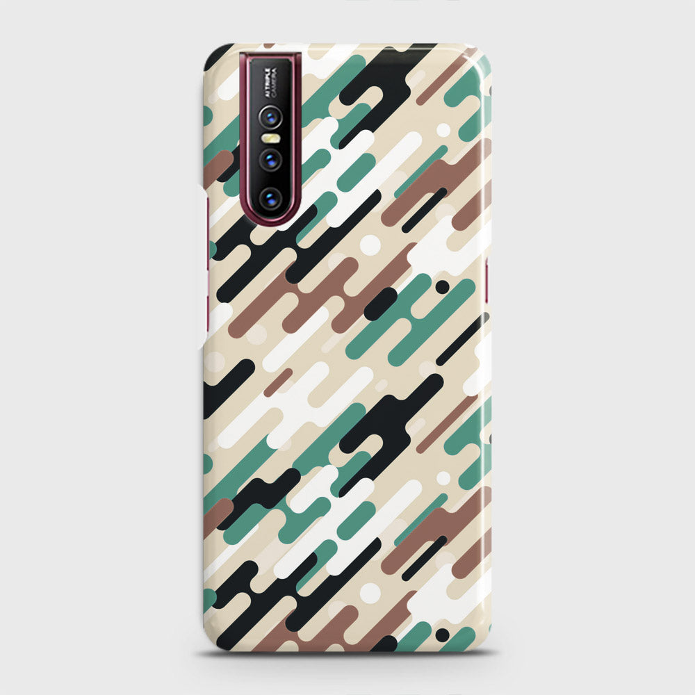 Vivo V15 Pro Cover - Camo Series 3 - Black & Brown Design - Matte Finish - Snap On Hard Case with LifeTime Colors Guarantee