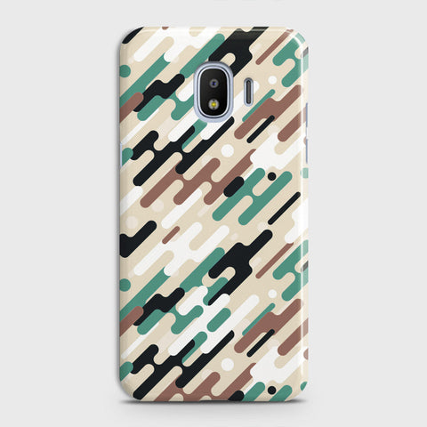Samsung Galaxy J4 2018 Cover - Camo Series 3 - Black & Brown Design - Matte Finish - Snap On Hard Case with LifeTime Colors Guarantee