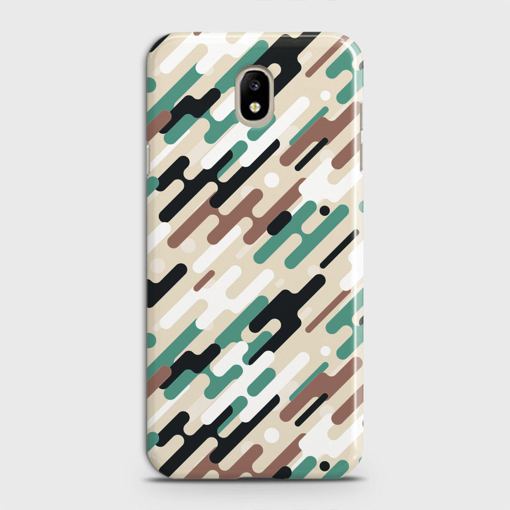 Samsung Galaxy J7 2018 Cover - Camo Series 3 - Black & Brown Design - Matte Finish - Snap On Hard Case with LifeTime Colors Guarantee