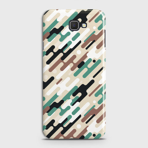 Samsung Galaxy J7 Prime Cover - Camo Series 3 - Black & Brown Design - Matte Finish - Snap On Hard Case with LifeTime Colors Guarantee