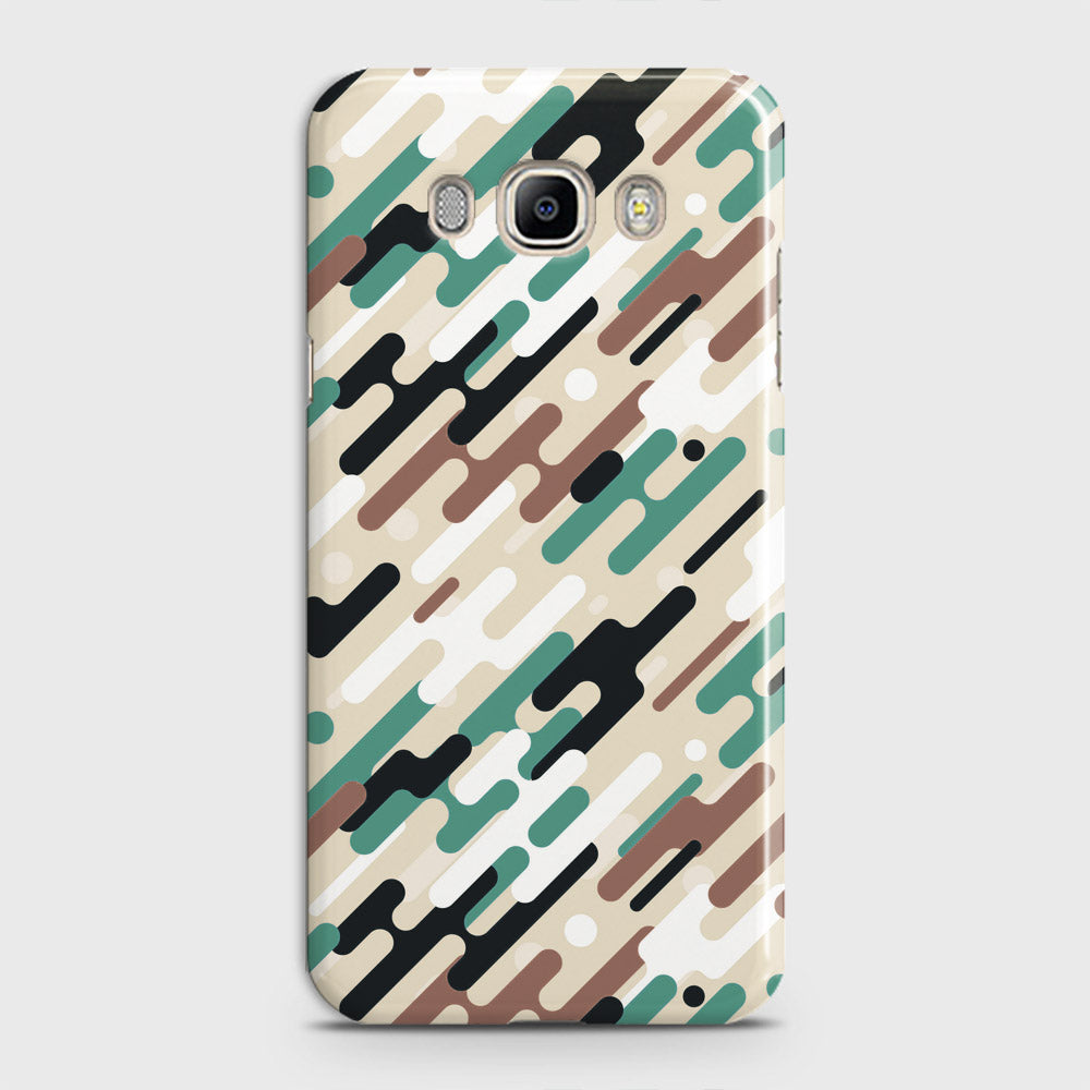 Samsung Galaxy J5 2016 / J510 Cover - Camo Series 3 - Black & Brown Design - Matte Finish - Snap On Hard Case with LifeTime Colors Guarantee