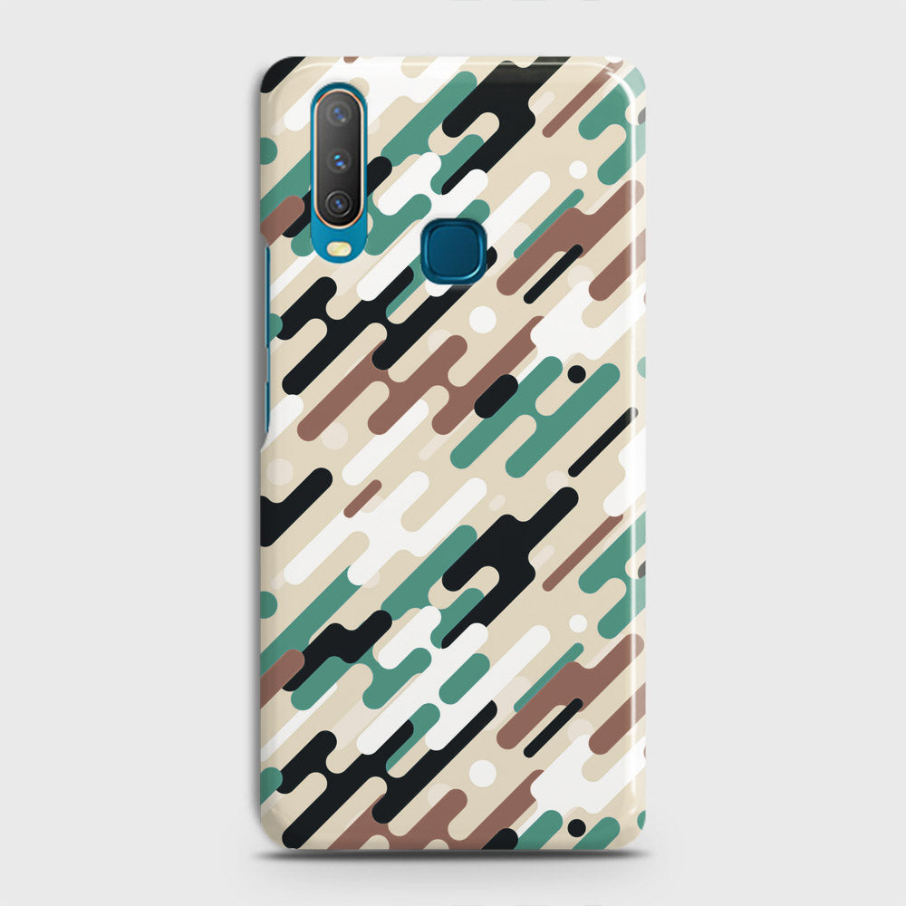 Vivo Y12 Cover - Camo Series 3 - Black & Brown Design - Matte Finish - Snap On Hard Case with LifeTime Colors Guarantee