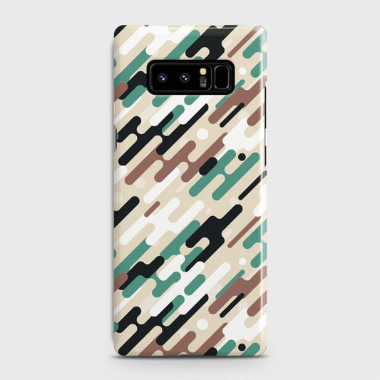Samsung Galaxy Note 8 Cover - Camo Series 3 - Black & Brown Design - Matte Finish - Snap On Hard Case with LifeTime Colors Guarantee