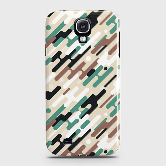 Samsung Galaxy S4 Cover - Camo Series 3 - Black & Brown Design - Matte Finish - Snap On Hard Case with LifeTime Colors Guarantee