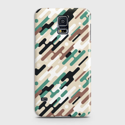 Samsung Galaxy S5 Cover - Camo Series 3 - Black & Brown Design - Matte Finish - Snap On Hard Case with LifeTime Colors Guarantee
