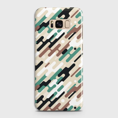 Samsung Galaxy S8 Cover - Camo Series 3 - Black & Brown Design - Matte Finish - Snap On Hard Case with LifeTime Colors Guarantee