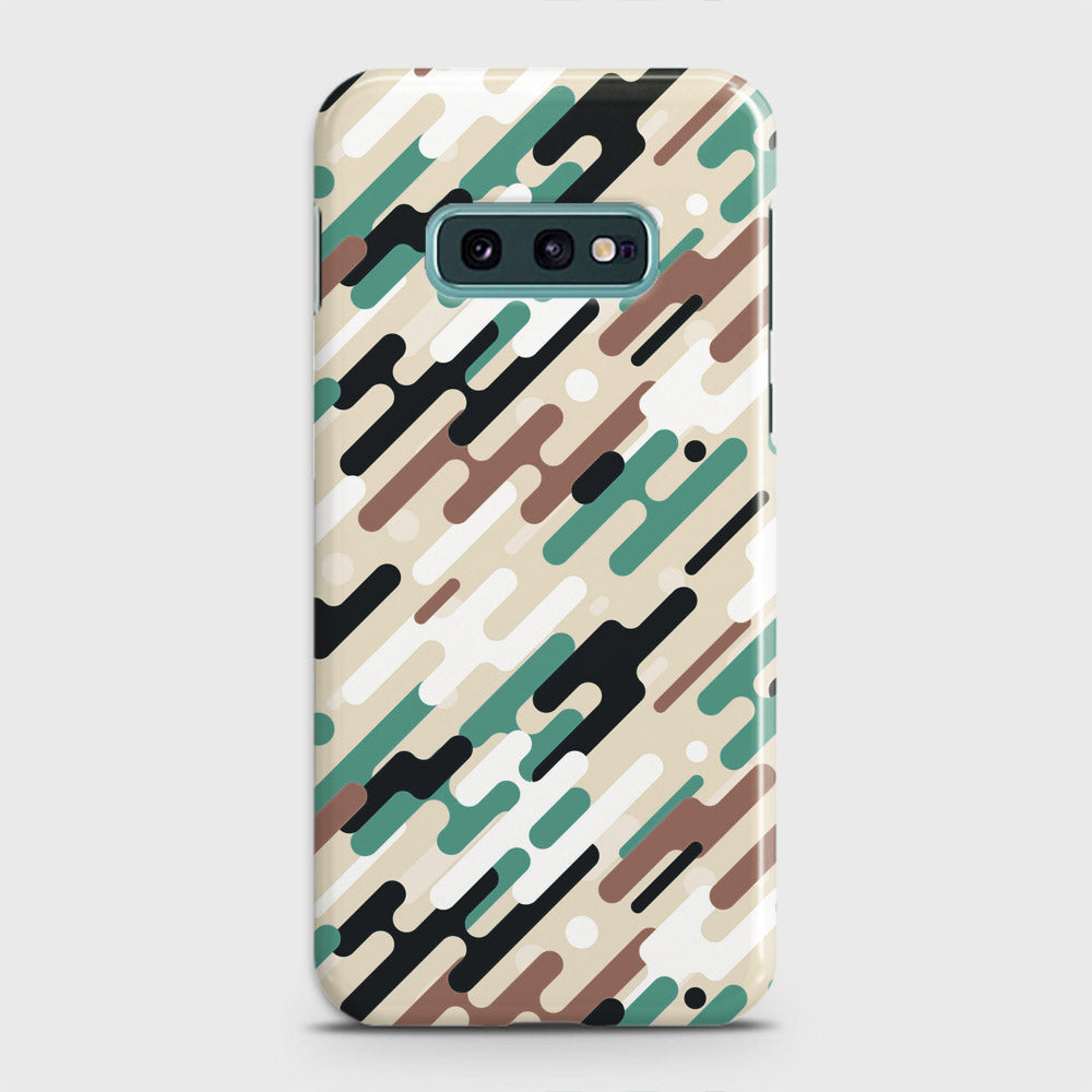 Samsung Galaxy S10e Cover - Camo Series 3 - Black & Brown Design - Matte Finish - Snap On Hard Case with LifeTime Colors Guarantee