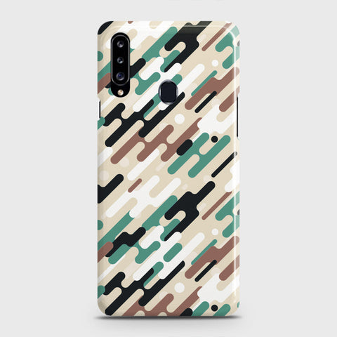 Samsung Galaxy A20s Cover - Camo Series 3 - Black & Brown Design - Matte Finish - Snap On Hard Case with LifeTime Colors Guarantee