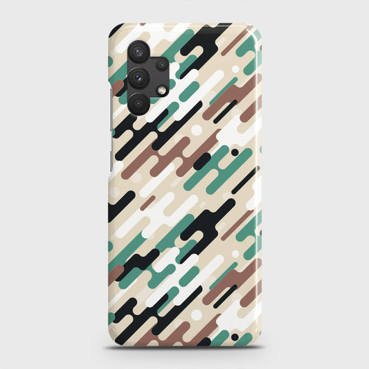 Samsung Galaxy A32 Cover - Camo Series 3 - Black & Brown Design - Matte Finish - Snap On Hard Case with LifeTime Colors Guarantee