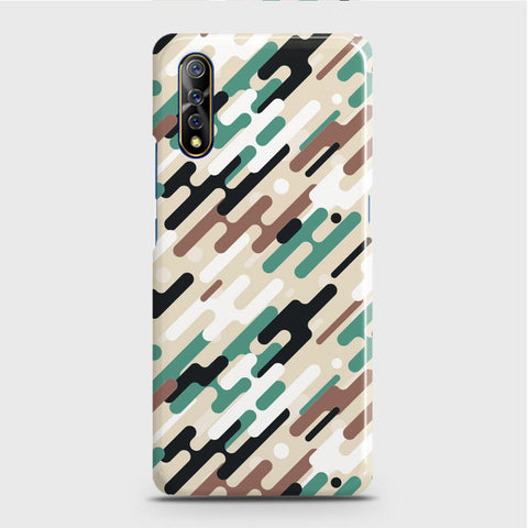 Vivo S1 Cover - Camo Series 3 - Black & Brown Design - Matte Finish - Snap On Hard Case with LifeTime Colors Guarantee