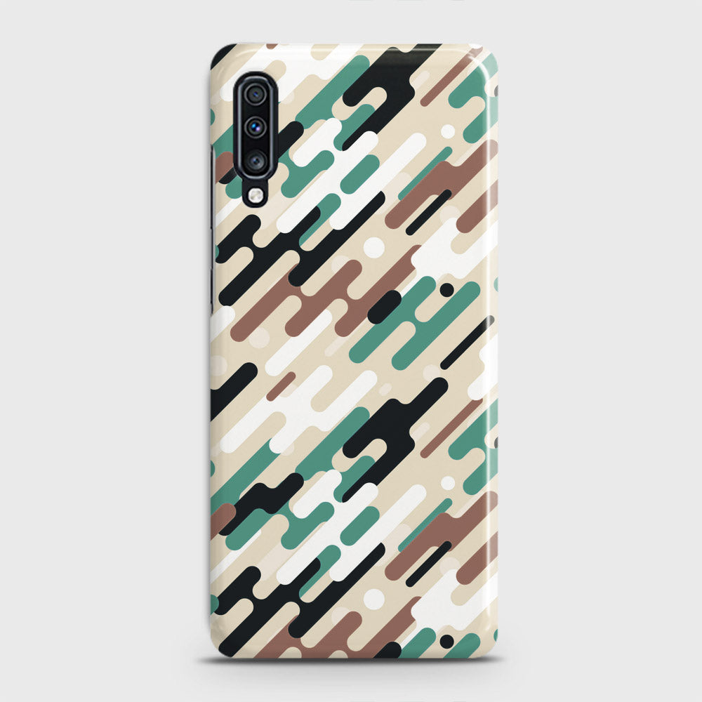 Samsung Galaxy A70 Cover - Camo Series 3 - Black & Brown Design - Matte Finish - Snap On Hard Case with LifeTime Colors Guarantee