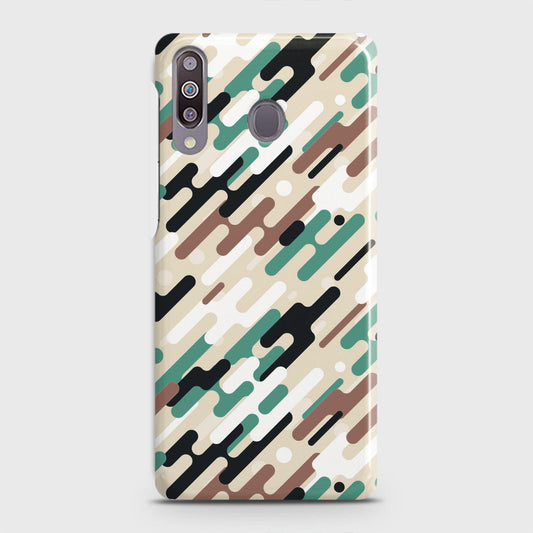 Samsung Galaxy M30 Cover - Camo Series 3 - Black & Brown Design - Matte Finish - Snap On Hard Case with LifeTime Colors Guarantee