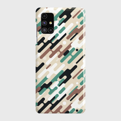 Samsung Galaxy M51 Cover - Camo Series 3 - Black & Brown Design - Matte Finish - Snap On Hard Case with LifeTime Colors Guarantee