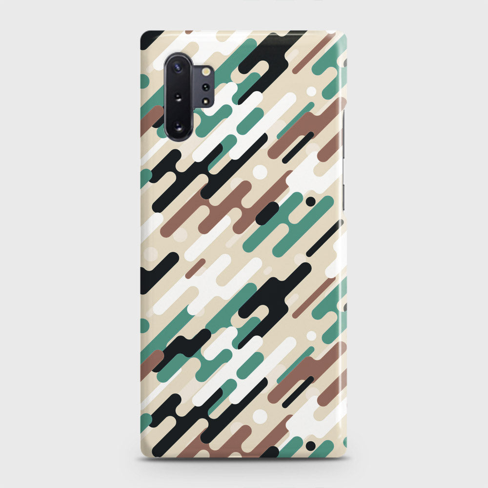 Samsung Galaxy Note 10 Plus Cover - Camo Series 3 - Black & Brown Design - Matte Finish - Snap On Hard Case with LifeTime Colors Guarantee