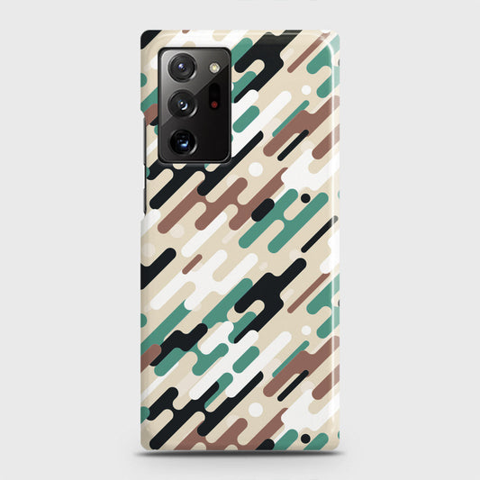 Samsung Galaxy Note 20 Ultra Cover - Camo Series 3 - Black & Brown Design - Matte Finish - Snap On Hard Case with LifeTime Colors Guarantee