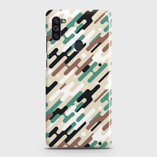 Samsung Galaxy M11 Cover - Camo Series 3 - Black & Brown Design - Matte Finish - Snap On Hard Case with LifeTime Colors Guarantee