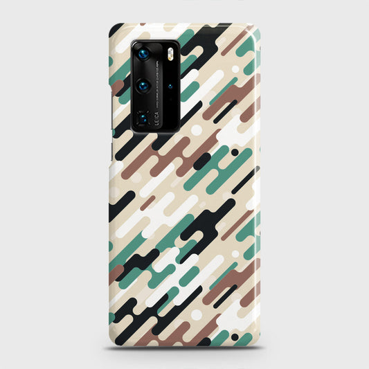 Huawei P40 Pro Cover - Camo Series 3 - Black & Brown Design - Matte Finish - Snap On Hard Case with LifeTime Colors Guarantee
