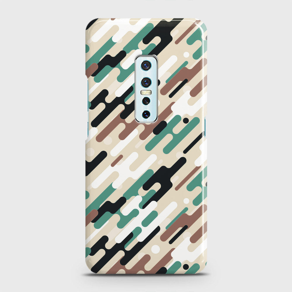 Vivo V17 Pro Cover - Camo Series 3 - Black & Brown Design - Matte Finish - Snap On Hard Case with LifeTime Colors Guarantee