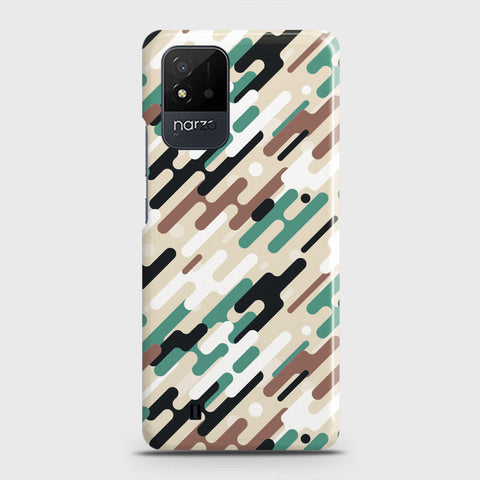 Realme Narzo 50i Cover - Camo Series 3 - Black & Brown Design - Matte Finish - Snap On Hard Case with LifeTime Colors Guarantee