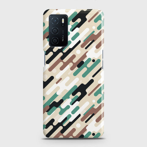 Oppo A16 Cover - Camo Series 3 - Black & Brown Design - Matte Finish - Snap On Hard Case with LifeTime Colors Guarantee