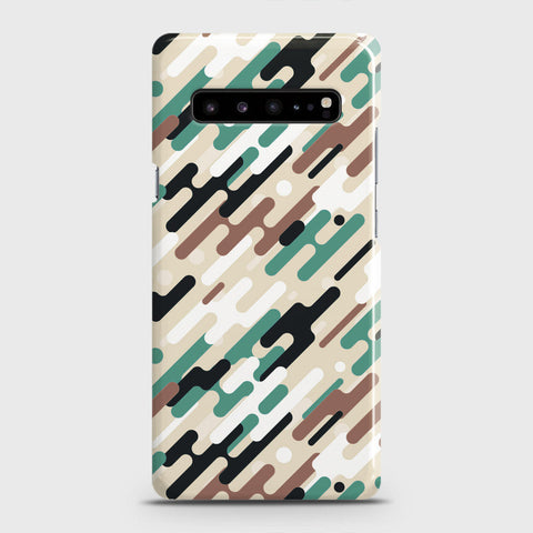 Samsung Galaxy S10 5G Cover - Camo Series 3 - Black & Brown Design - Matte Finish - Snap On Hard Case with LifeTime Colors Guarantee