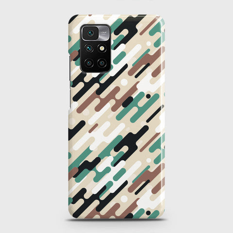 Xiaomi Redmi 10 Cover - Camo Series 3 - Black & Brown Design - Matte Finish - Snap On Hard Case with LifeTime Colors Guarantee