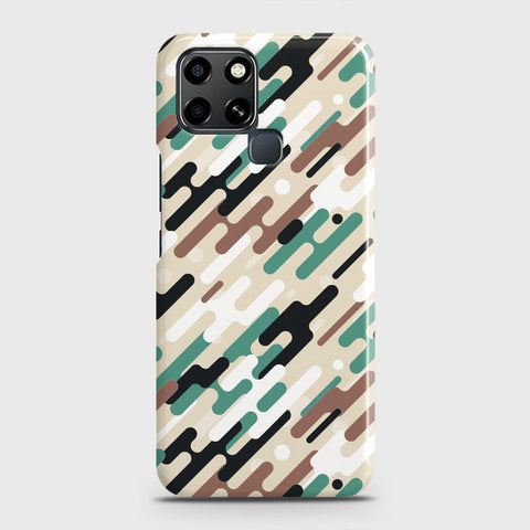 Infinix Smart 6 Cover - Camo Series 3 - Black & Brown Design - Matte Finish - Snap On Hard Case with LifeTime Colors Guarantee