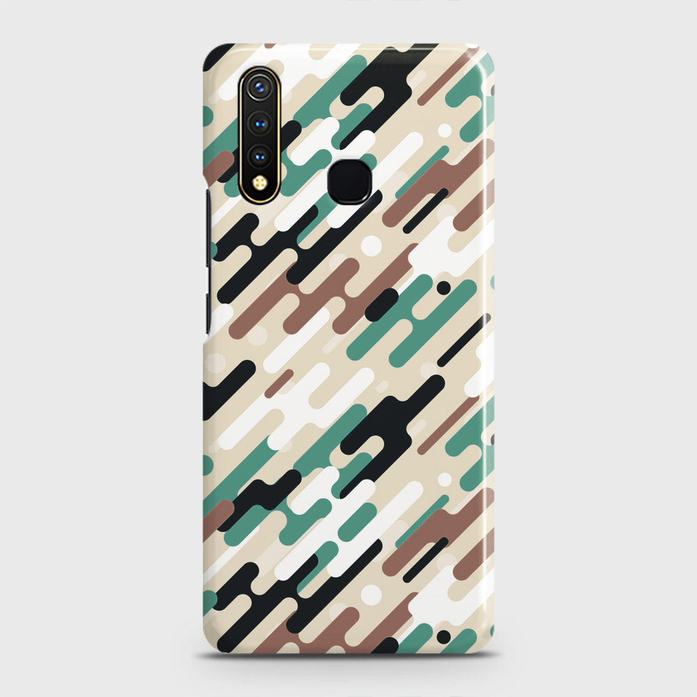 Vivo Y19 Cover - Camo Series 3 - Black & Brown Design - Matte Finish - Snap On Hard Case with LifeTime Colors Guarantee