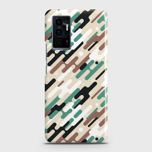 Vivo V23e Cover - Camo Series 3 - Black & Brown Design - Matte Finish - Snap On Hard Case with LifeTime Colors Guarantee