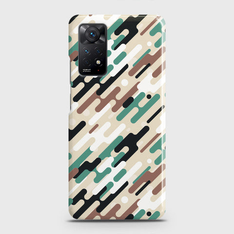 Xiaomi Redmi Note 11 Pro Cover - Camo Series 3 - Black & Brown Design - Matte Finish - Snap On Hard Case with LifeTime Colors Guarantee