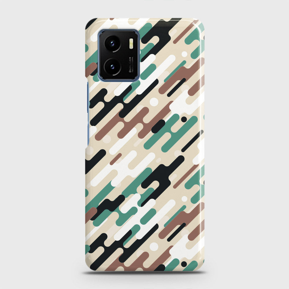 Vivo Y01 Cover - Camo Series 3 - Black & Brown Design - Matte Finish - Snap On Hard Case with LifeTime Colors Guarantee
