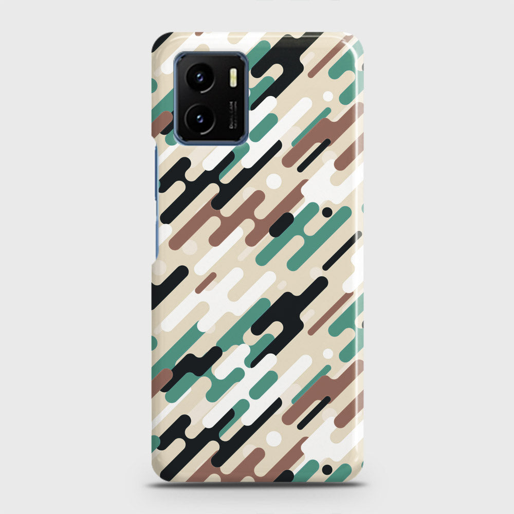 Vivo Y15s Cover - Camo Series 3 - Black & Brown Design - Matte Finish - Snap On Hard Case with LifeTime Colors Guarantee
