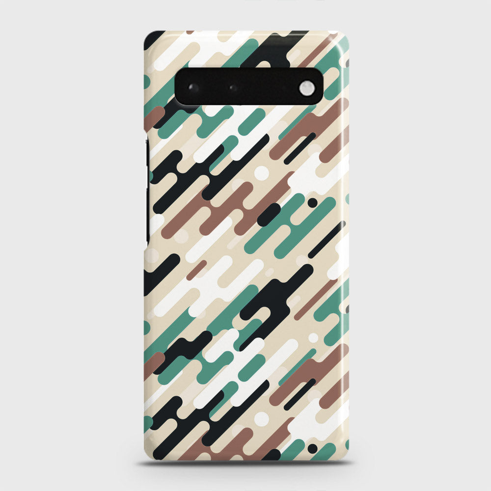 Google Pixel 6 Cover - Camo Series 3 - Black & Brown Design - Matte Finish - Snap On Hard Case with LifeTime Colors Guarantee