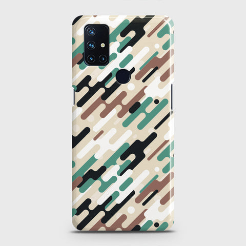 OnePlus Nord N10 5G Cover - Camo Series 3 - Black & Brown Design - Matte Finish - Snap On Hard Case with LifeTime Colors Guarantee
