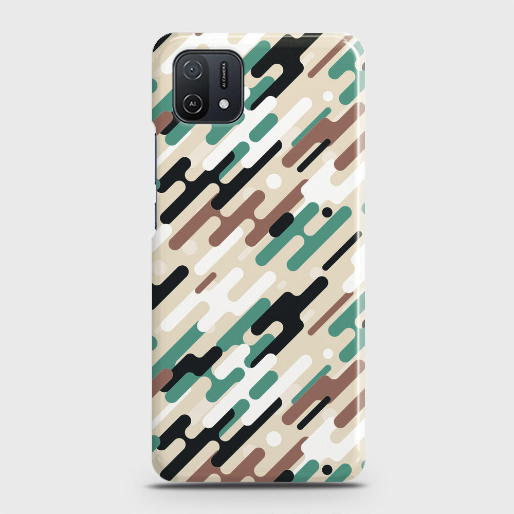 Oppo A16K Cover - Camo Series 3 - Black & Brown Design - Matte Finish - Snap On Hard Case with LifeTime Colors Guarantee
