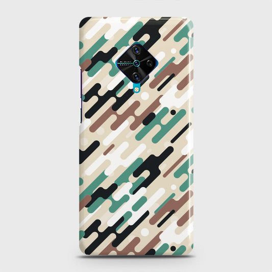 Vivo Y51 (2020 September)  Cover - Camo Series 3 - Black & Brown Design - Matte Finish - Snap On Hard Case with LifeTime Colors Guarantee