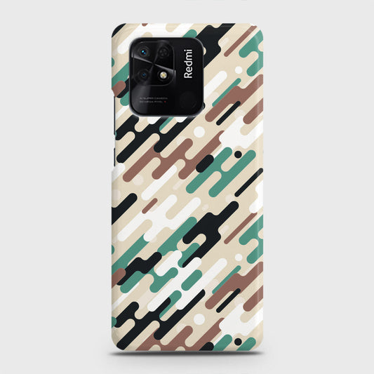 Xiaomi Redmi 10C Cover - Camo Series 3 - Black & Brown Design - Matte Finish - Snap On Hard Case with LifeTime Colors Guarantee