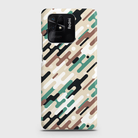 Xiaomi Redmi 10C Cover - Camo Series 3 - Black & Brown Design - Matte Finish - Snap On Hard Case with LifeTime Colors Guarantee