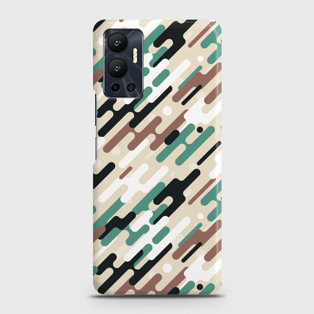 Infinix Hot 12 Cover - Camo Series 3 - Black & Brown Design - Matte Finish - Snap On Hard Case with LifeTime Colors Guarantee