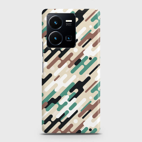 Vivo Y35 Cover - Camo Series 3 - Black & Brown Design - Matte Finish - Snap On Hard Case with LifeTime Colors Guarantee