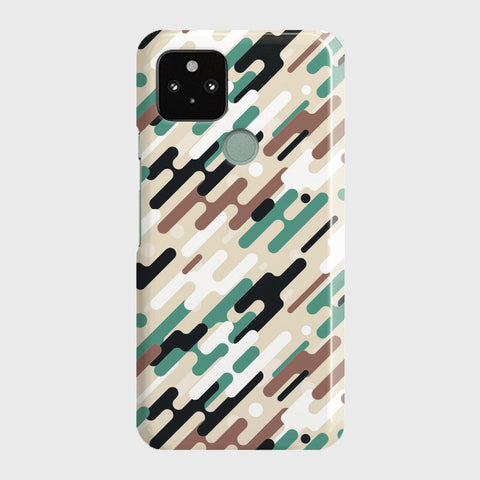 Google Pixel 5 XL Cover - Camo Series 3 - Black & Brown Design - Matte Finish - Snap On Hard Case with LifeTime Colors Guarantee