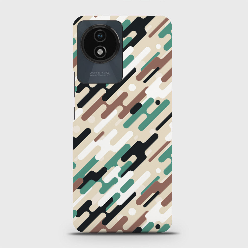 Vivo Y02 Cover - Camo Series 3 - Black & Brown Design - Matte Finish - Snap On Hard Case with LifeTime Colors Guarantee