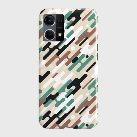 Oppo F21 Pro 4G Cover - Camo Series 3 - Black & Brown Design - Matte Finish - Snap On Hard Case with LifeTime Colors Guarantee