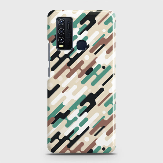 Vivo Y30  Cover - Camo Series 3 - Black & Brown Design - Matte Finish - Snap On Hard Case with LifeTime Colors Guarantee