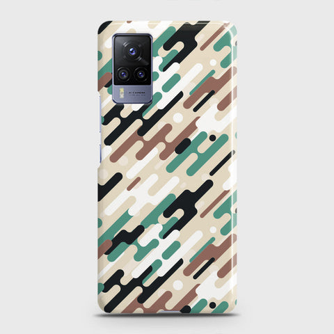 Vivo X60 Pro  Cover - Camo Series 3 - Black & Brown Design - Matte Finish - Snap On Hard Case with LifeTime Colors Guarantee