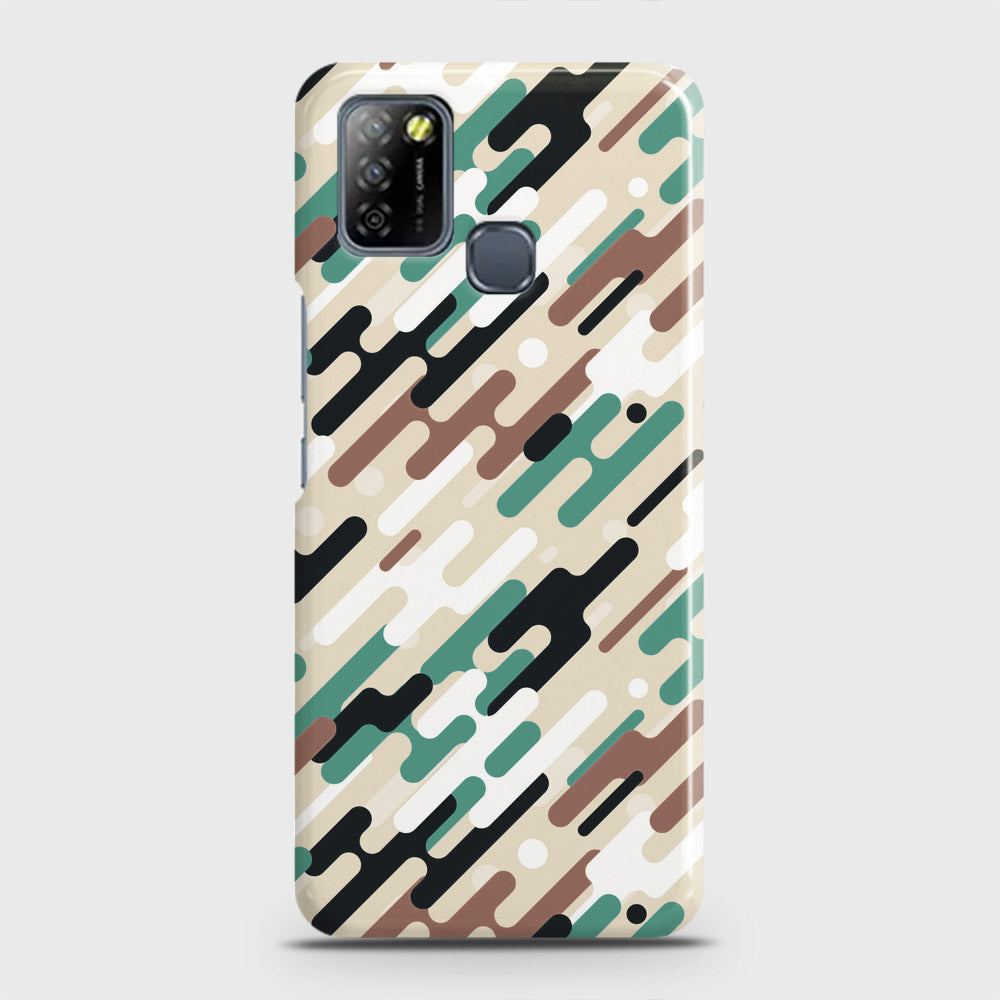 Infinix Smart 5 Cover - Camo Series 3 - Black & Brown Design - Matte Finish - Snap On Hard Case with LifeTime Colors Guarantee