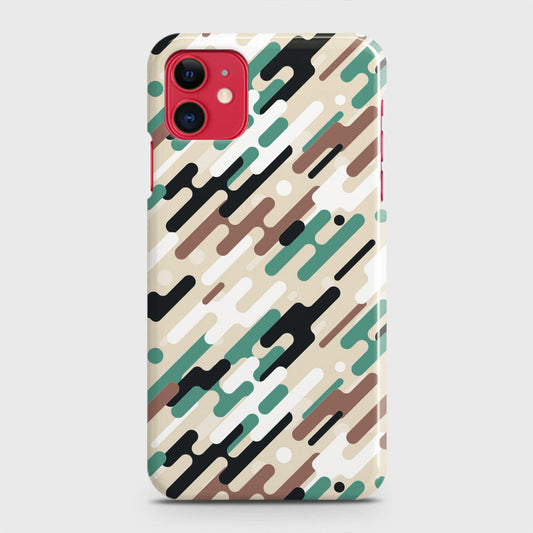 iPhone 11 Cover - Camo Series 3 - Black & Brown Design - Matte Finish - Snap On Hard Case with LifeTime Colors Guarantee