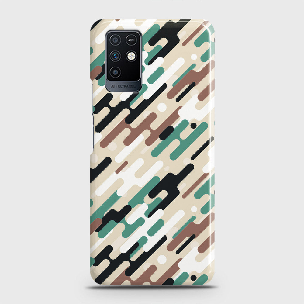 Infinix Note 10 Cover - Camo Series 3 - Black & Brown Design - Matte Finish - Snap On Hard Case with LifeTime Colors Guarantee