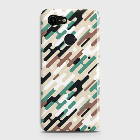 Google Pixel 3 Cover - Camo Series 3 - Black & Brown Design - Matte Finish - Snap On Hard Case with LifeTime Colors Guarantee