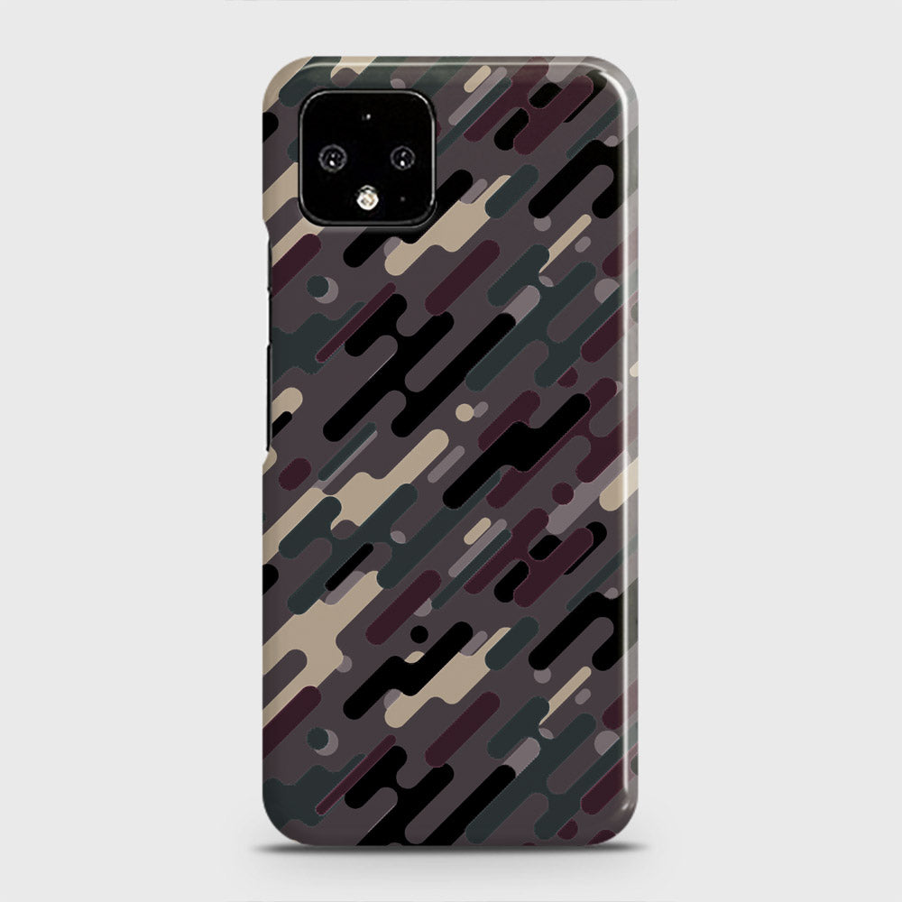 Google Pixel 4 XL Cover - Camo Series 3 - Red & Brown Design - Matte Finish - Snap On Hard Case with LifeTime Colors Guarantee